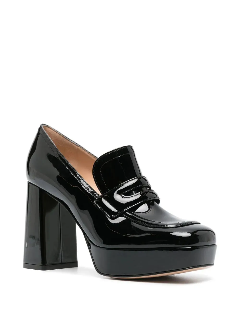 Gianvito Rossi 100mm patent-leather platform loafers