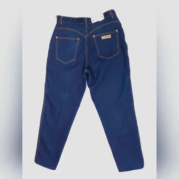 Gitano NWT Vintage 80s Dark Wash Tapered Mom Jeans Vtg 12 Womens Small