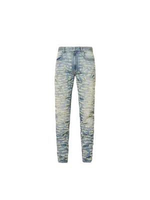 GIVENCHY Distressed slim-fit mid-rise stretch-denim jeans