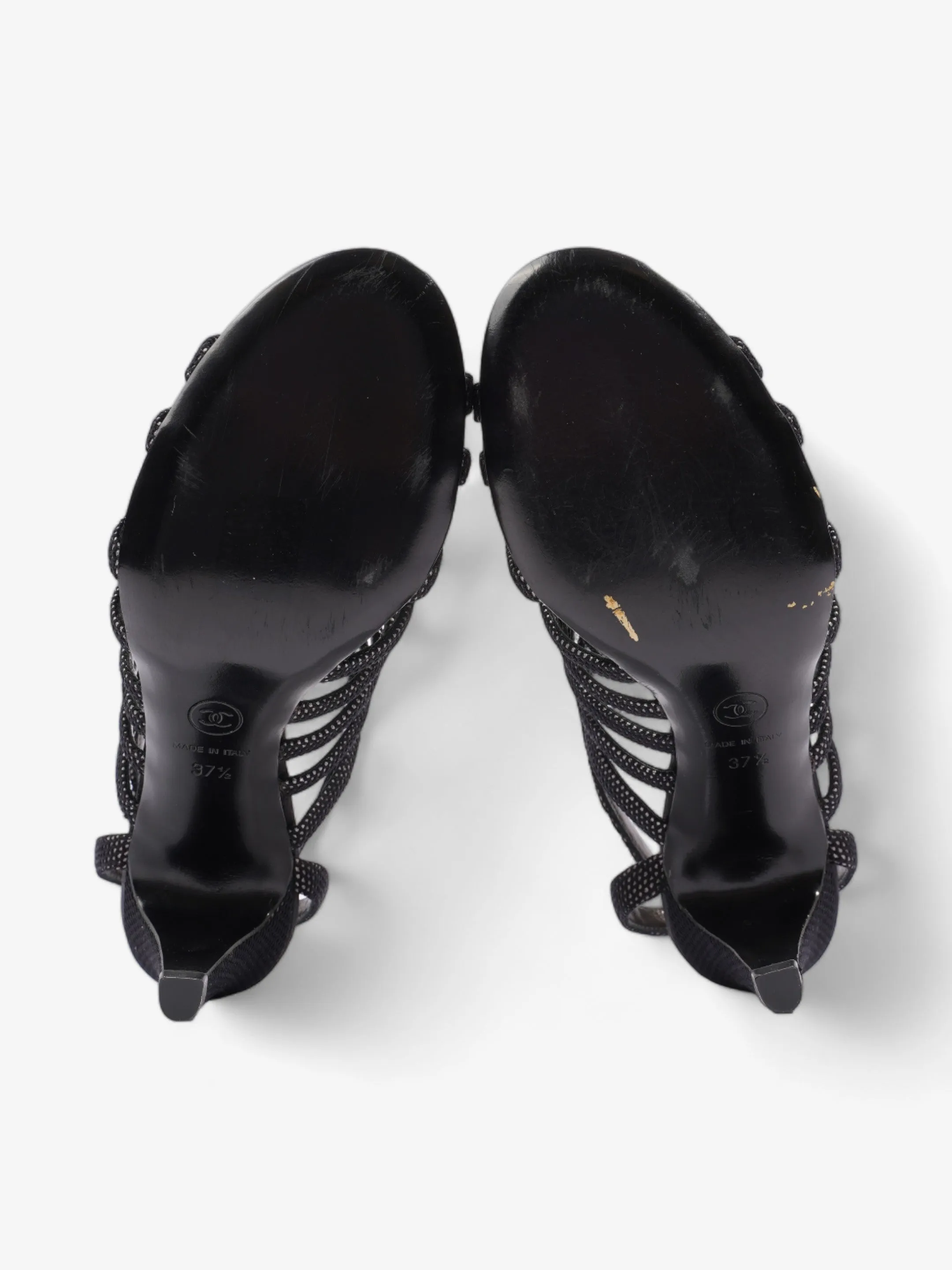 Gladiator Sandals 90mm Black Leather EU 37.5 UK 4.5