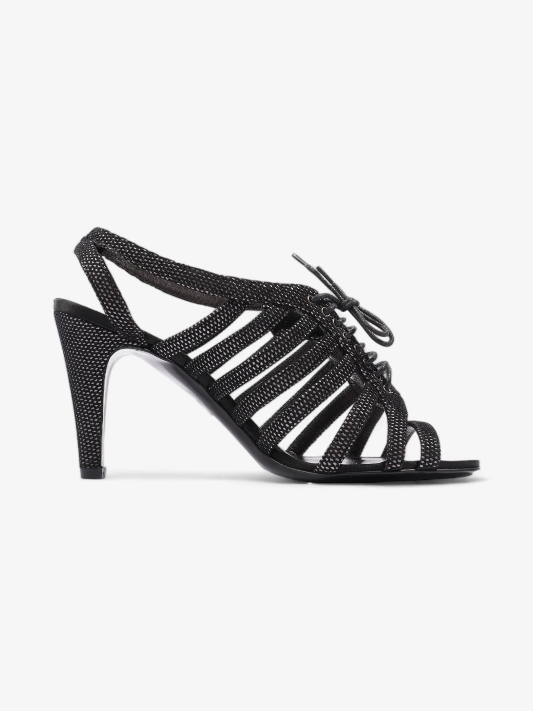 Gladiator Sandals 90mm Black Leather EU 37.5 UK 4.5