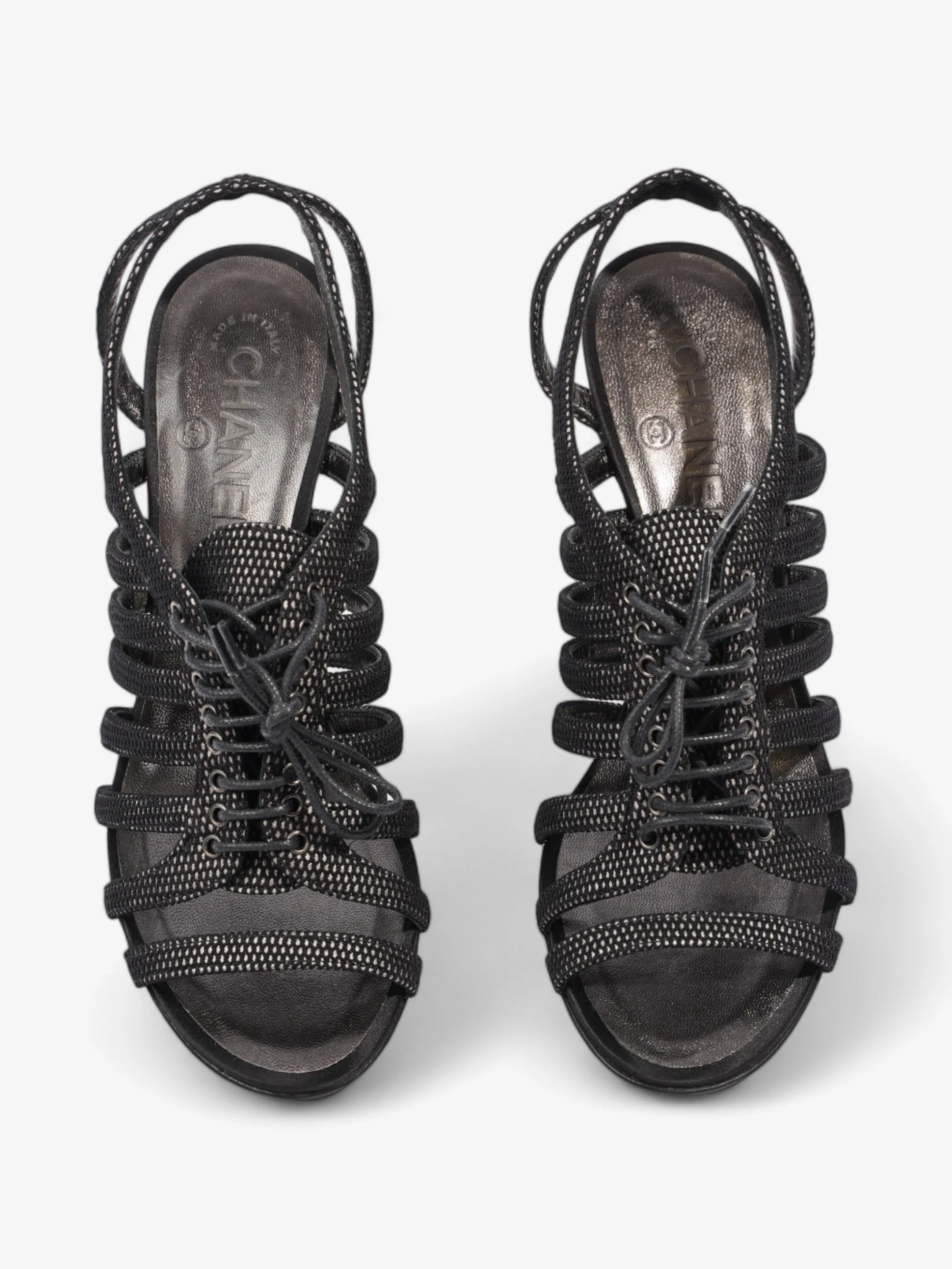 Gladiator Sandals 90mm Black Leather EU 37.5 UK 4.5