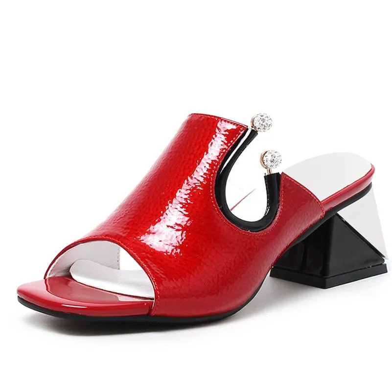 Gladiator Sandals For Women New Fashion Genuine Leather High Heels Shoes Woman Fashion Dress Wedding Party Shoes