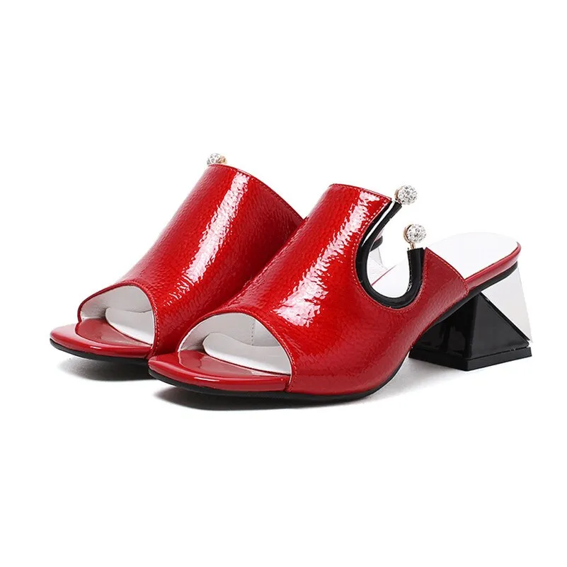 Gladiator Sandals For Women New Fashion Genuine Leather High Heels Shoes Woman Fashion Dress Wedding Party Shoes