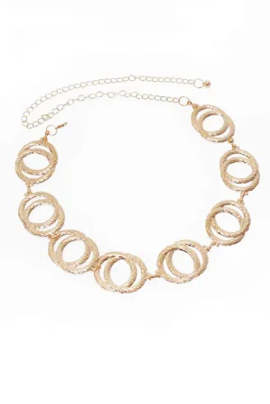 Gold Belly Chain With Circle Detail