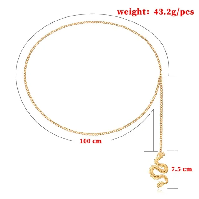 Gold Chain Belt Ladies Waist Metal  High Quality