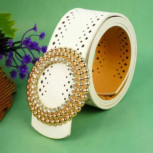 Gold Pearl Ring White Belt