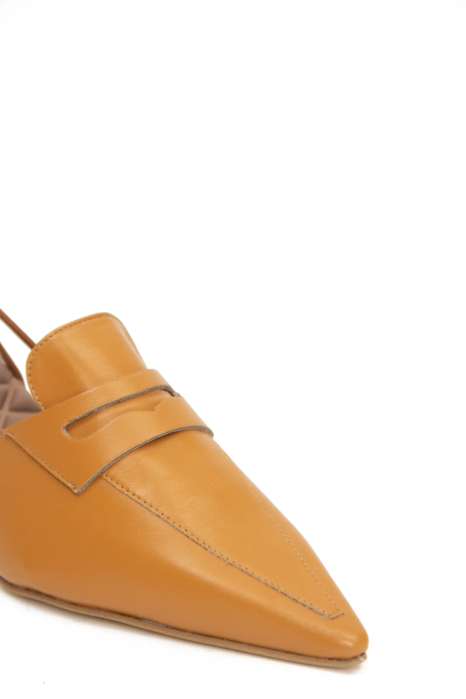 Grace Vegan Nappa Leather Kitten Heels | Brown