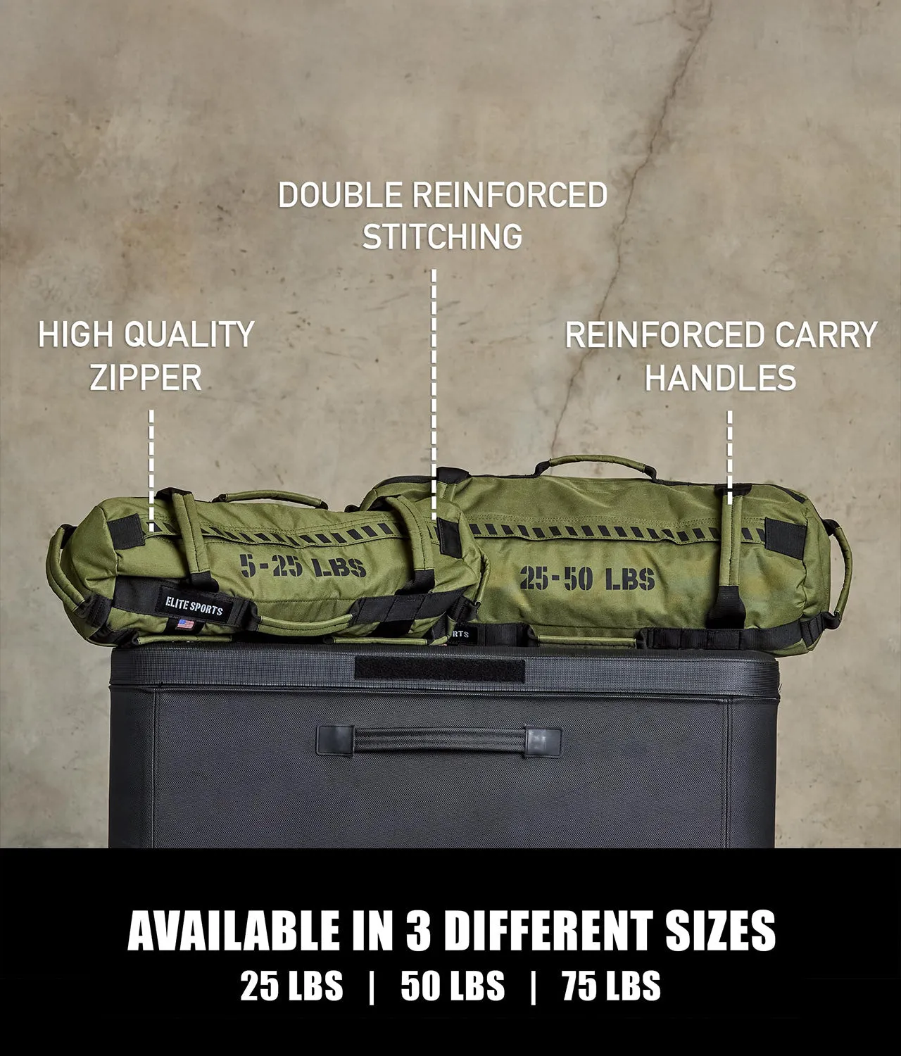 Green Core Duffel Workout Sandbag 5-25 lbs