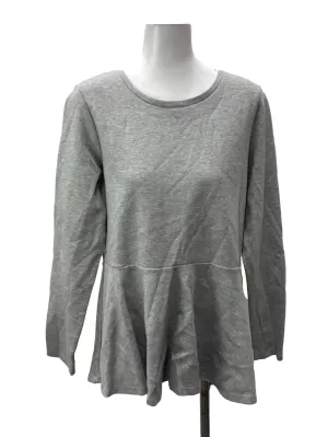 Grey Crewneck Peplum Top