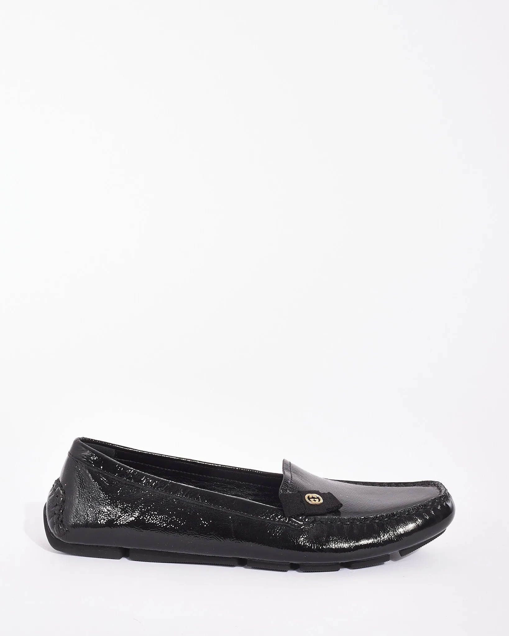 Gucci Black Patent Leather Loafers - 37.5