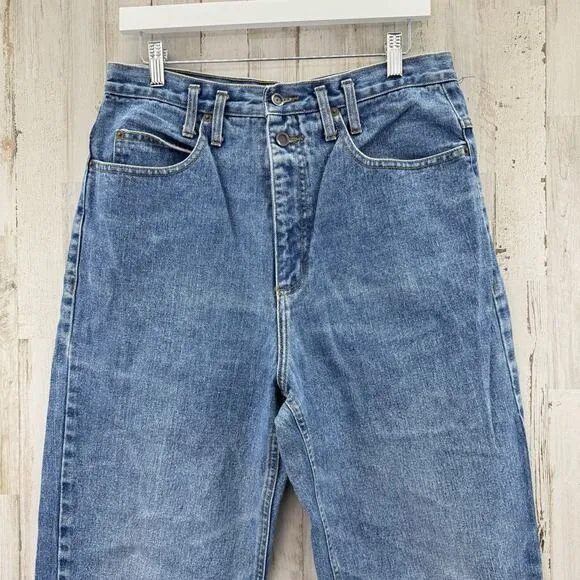 Guess Jeans Vintage 90s Denim High Waist Mom USA Sz 31 Pleated Tapered Leg