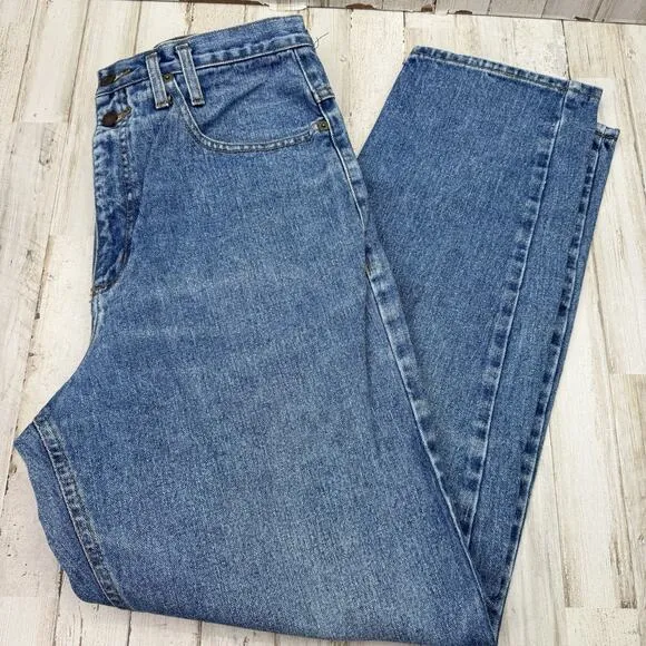 Guess Jeans Vintage 90s Denim High Waist Mom USA Sz 31 Pleated Tapered Leg
