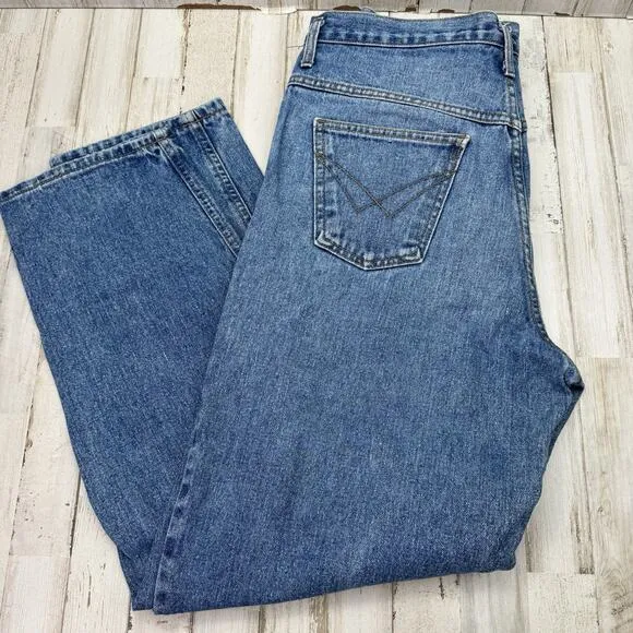Guess Jeans Vintage 90s Denim High Waist Mom USA Sz 31 Pleated Tapered Leg
