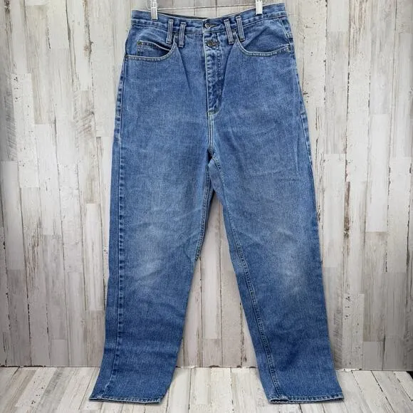 Guess Jeans Vintage 90s Denim High Waist Mom USA Sz 31 Pleated Tapered Leg