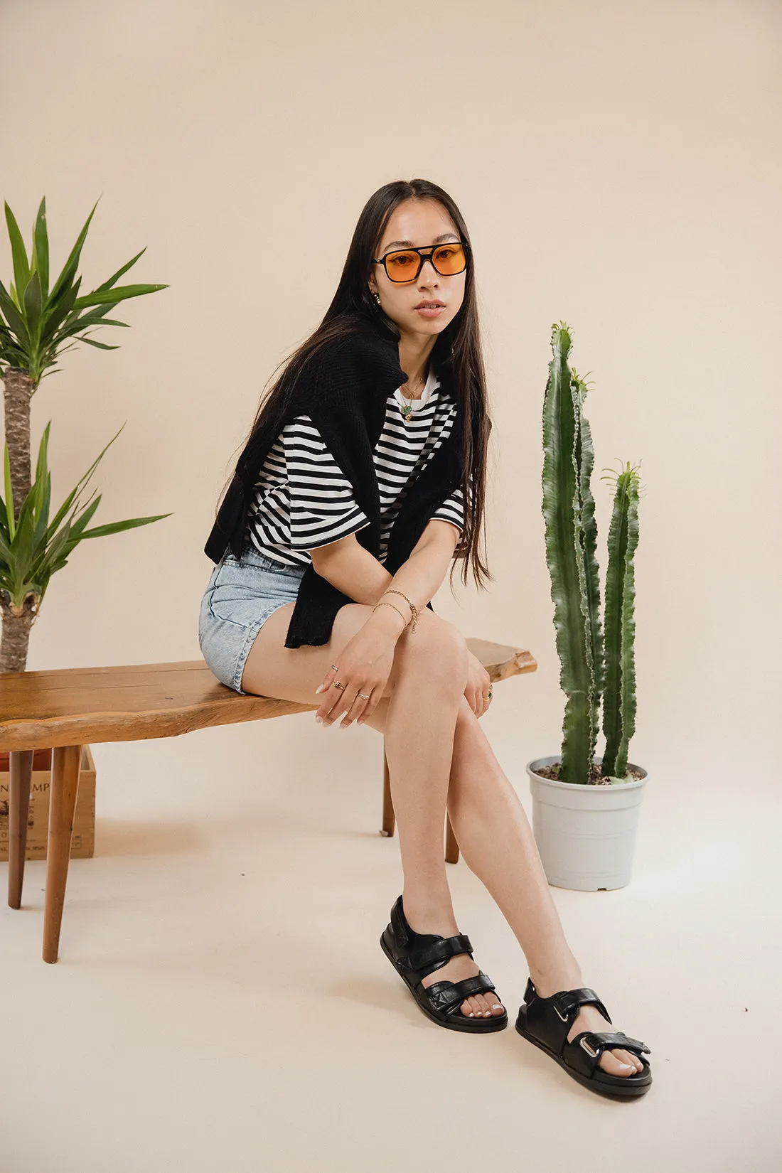 Haisley Mom Fit Denim Shorts