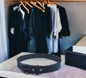 Handmade Men's Solid Leather Belts - 1 1/2 Inch, Sizes 30-48