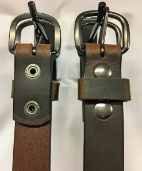 Handmade Men's Solid Leather Belts - 1 1/2 Inch, Sizes 30-48