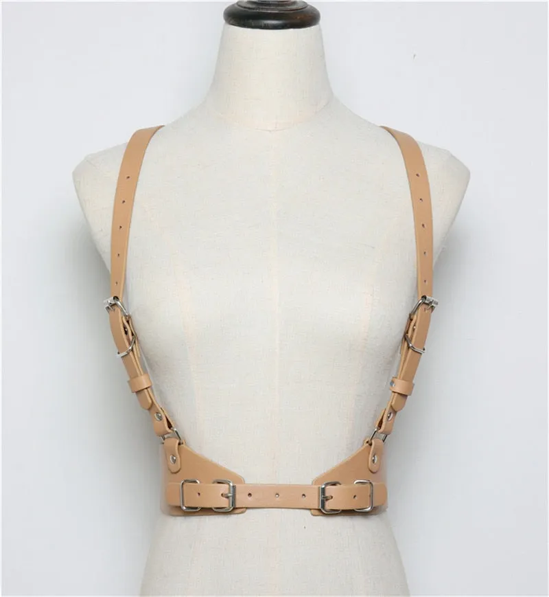 Harajuku O-Ring Garters Faux Leather