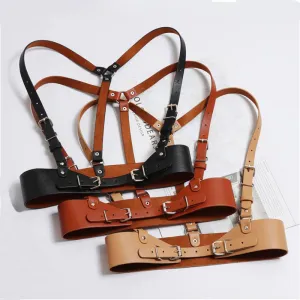 Harajuku O-Ring Garters Faux Leather