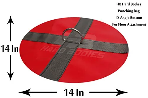 Hard Bodies 4 Feet Synthetic Leather Punching Bag - Red - Filled