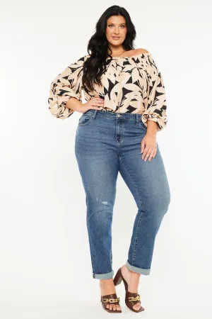 Harper Mid Rise Slim Straight Jean ( Plus Size )