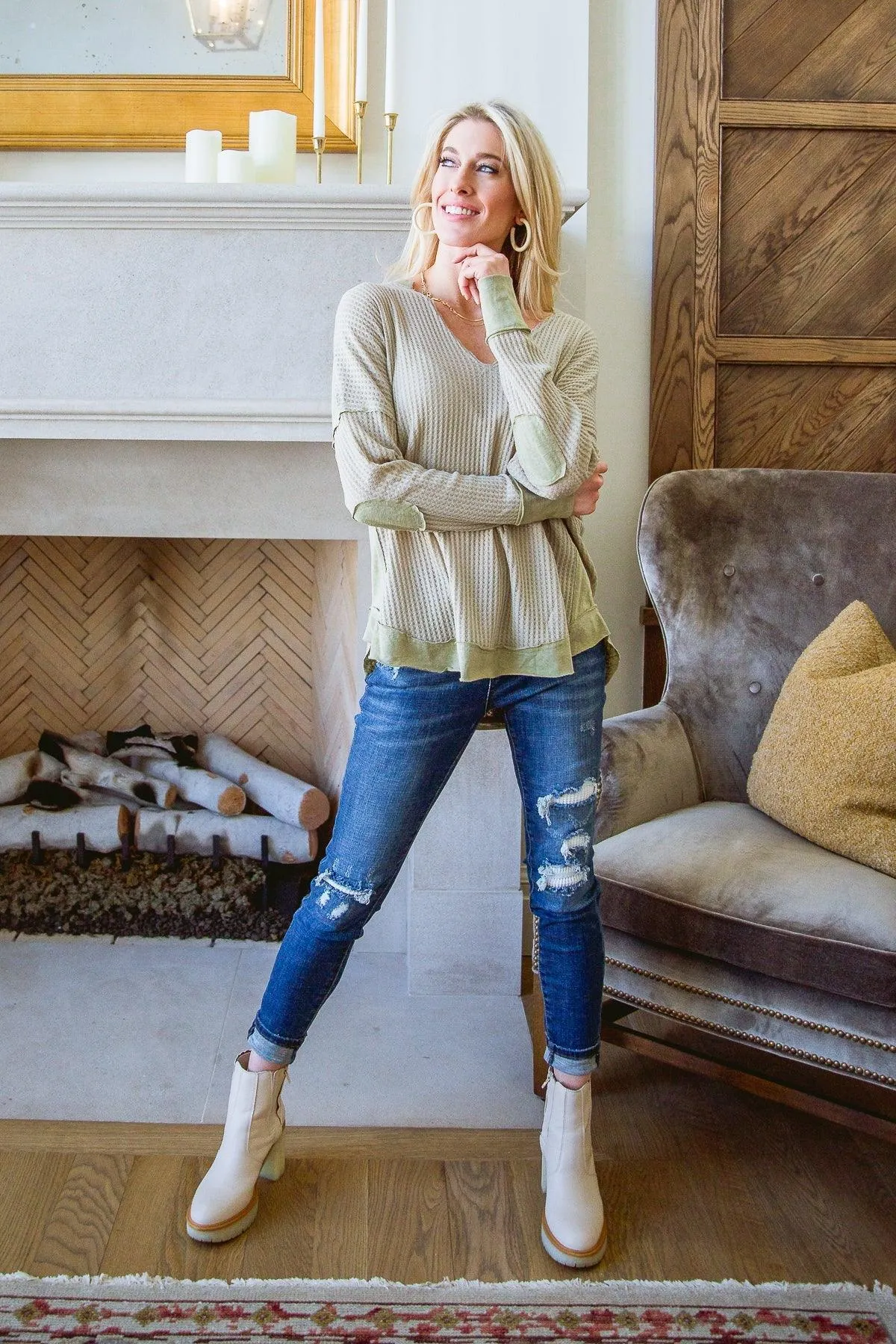 Hazel Blues® | Winding Roads Top In Sage