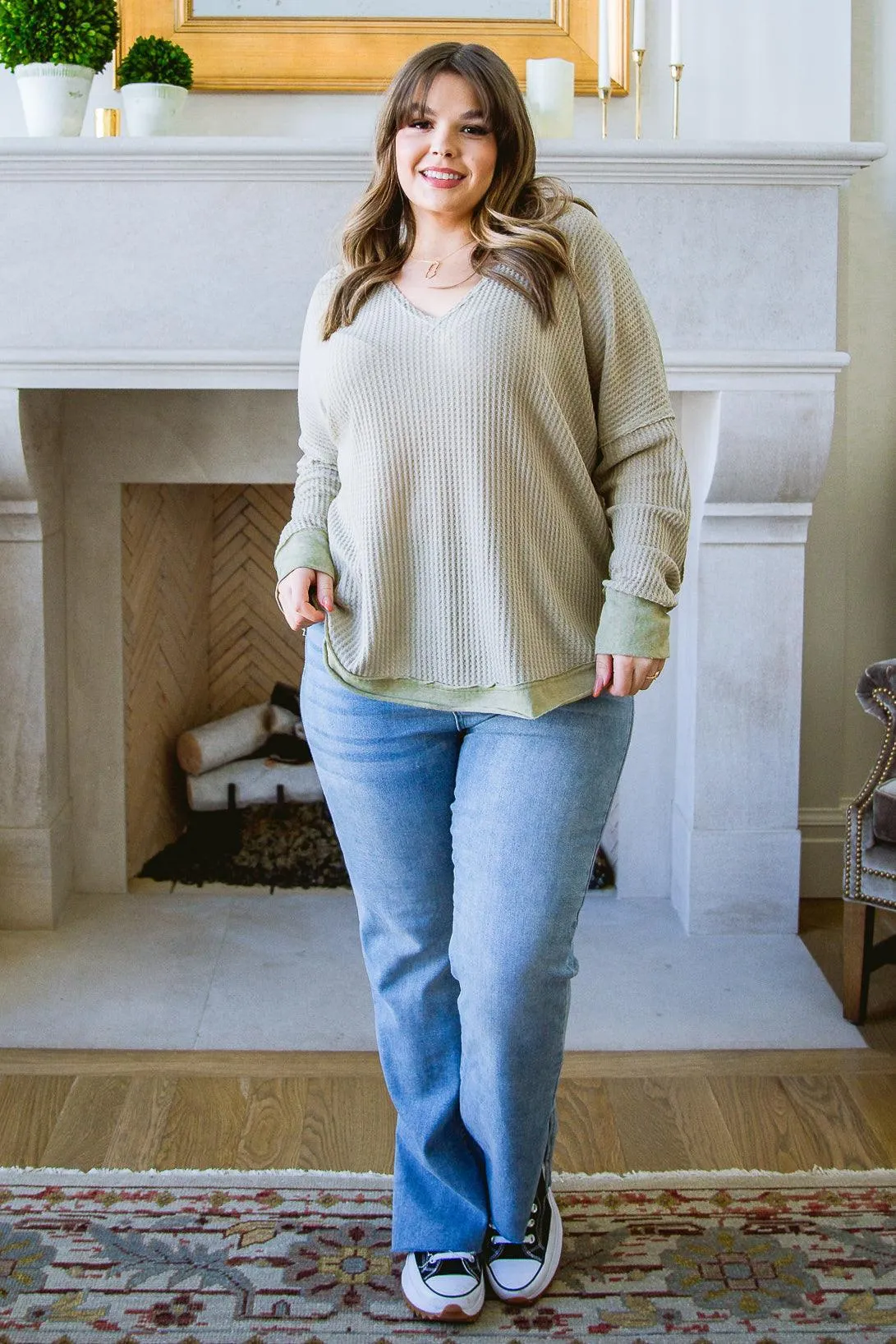 Hazel Blues® | Winding Roads Top In Sage
