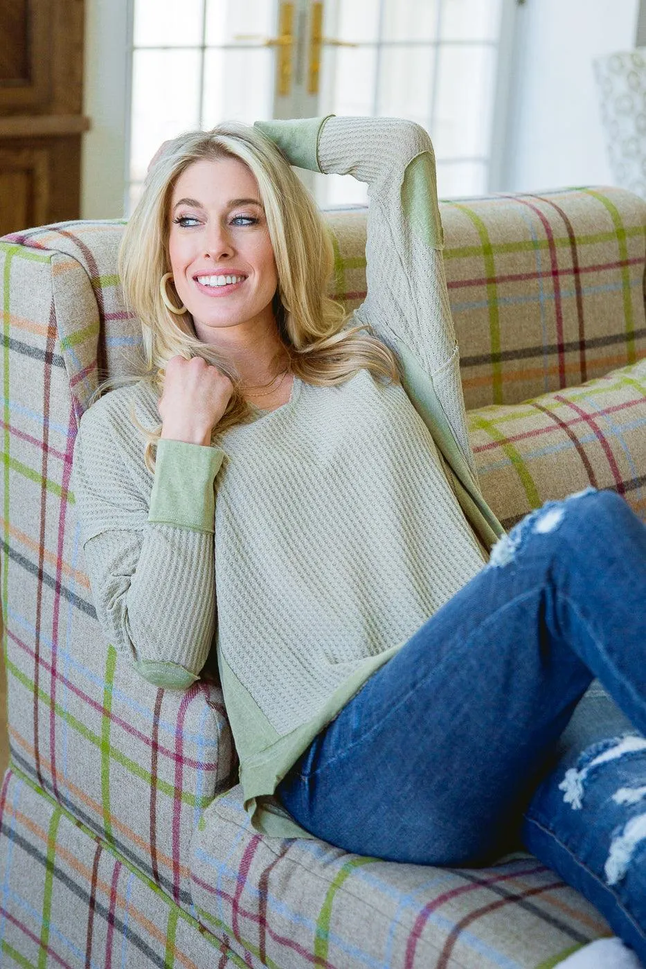 Hazel Blues® | Winding Roads Top In Sage