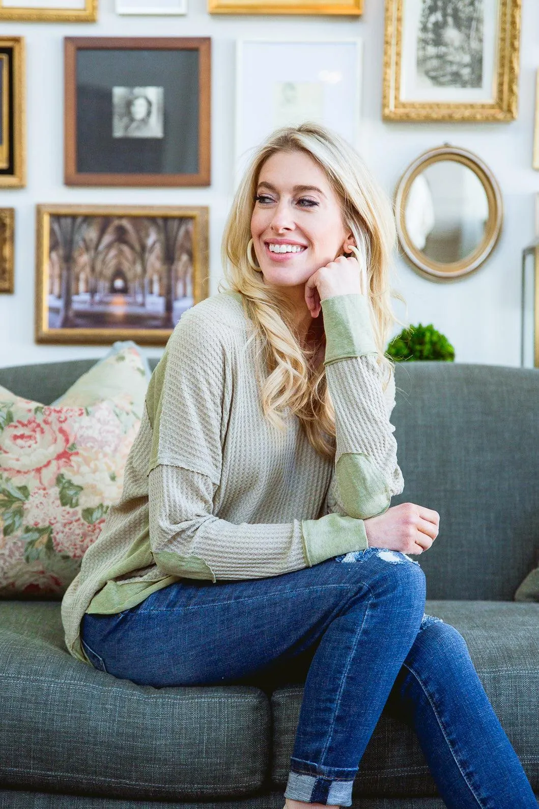 Hazel Blues® | Winding Roads Top In Sage
