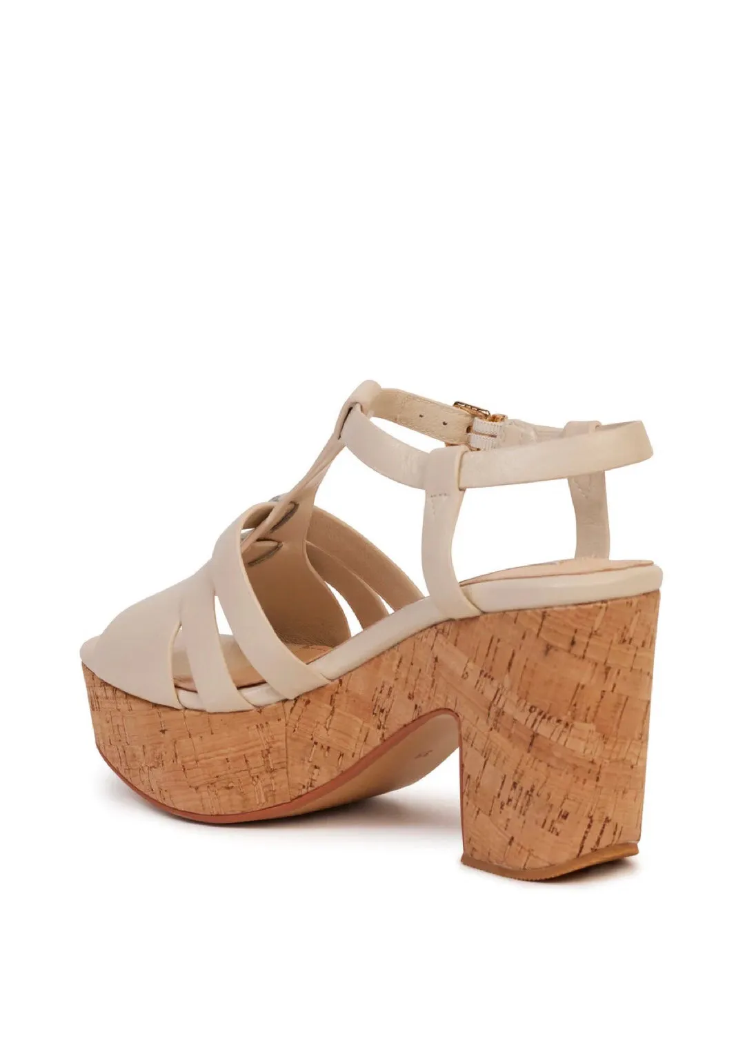 Heels | Mia Sandal (Stone Calf)