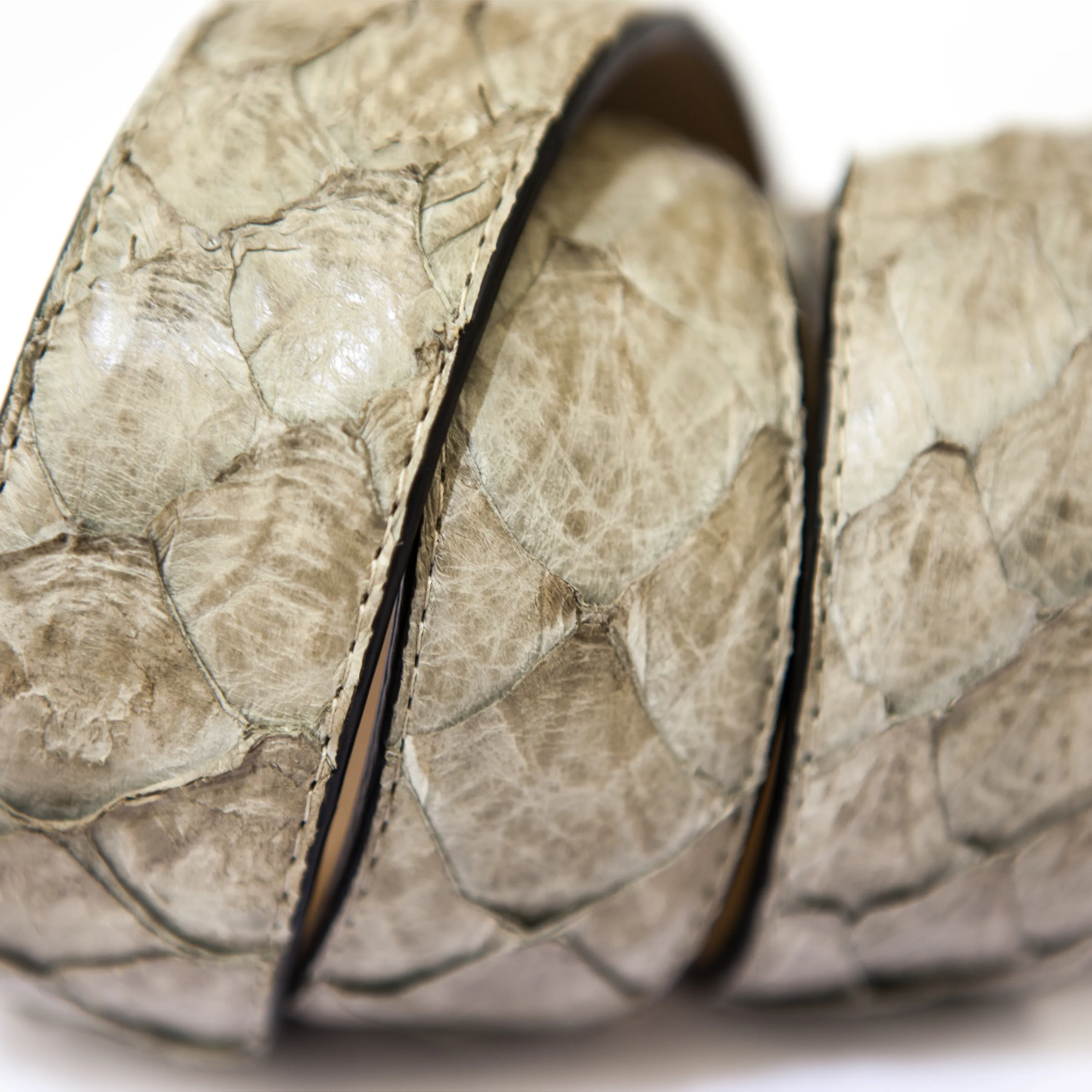 High Class Beige Python Skin Belt