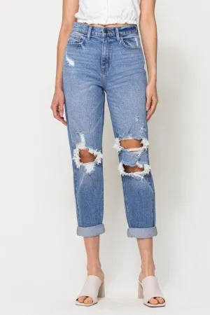 High Rise Mom Jean w. Cuff