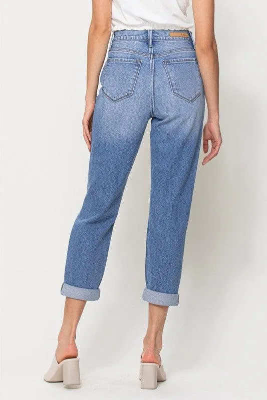 High Rise Mom Jean w. Cuff