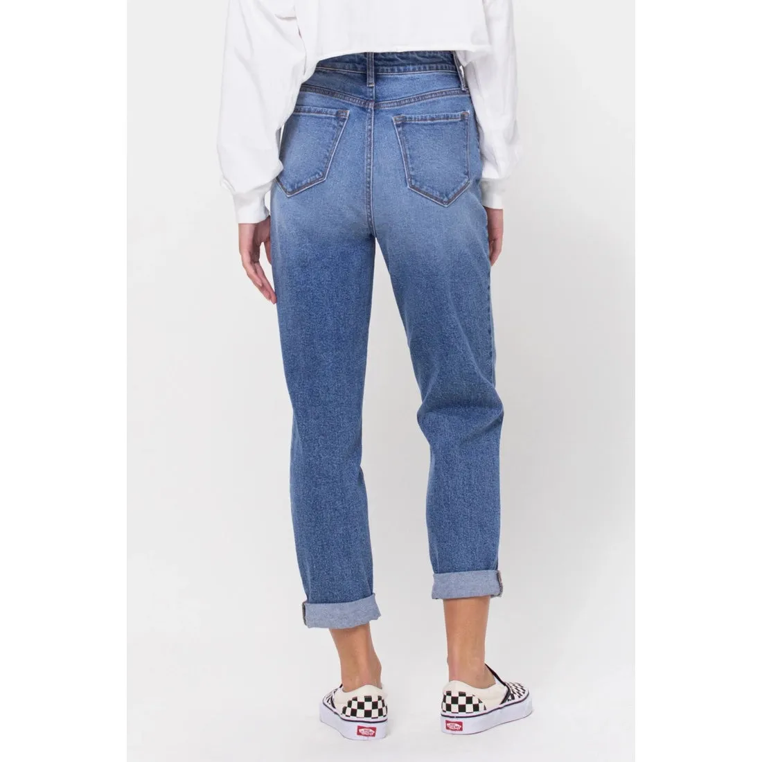 high rise mom jean