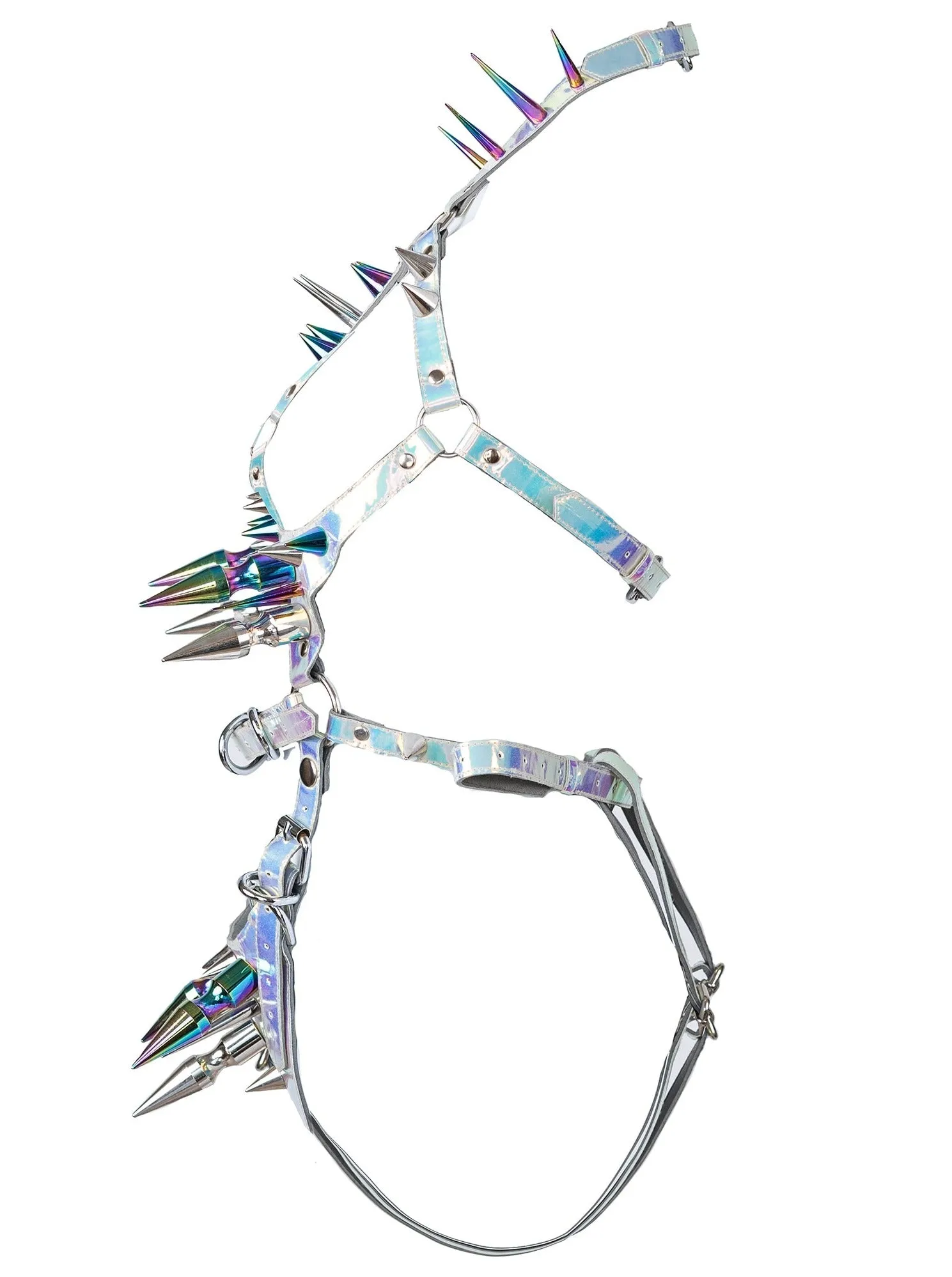 Holographic Space Siren Spike Body Harness