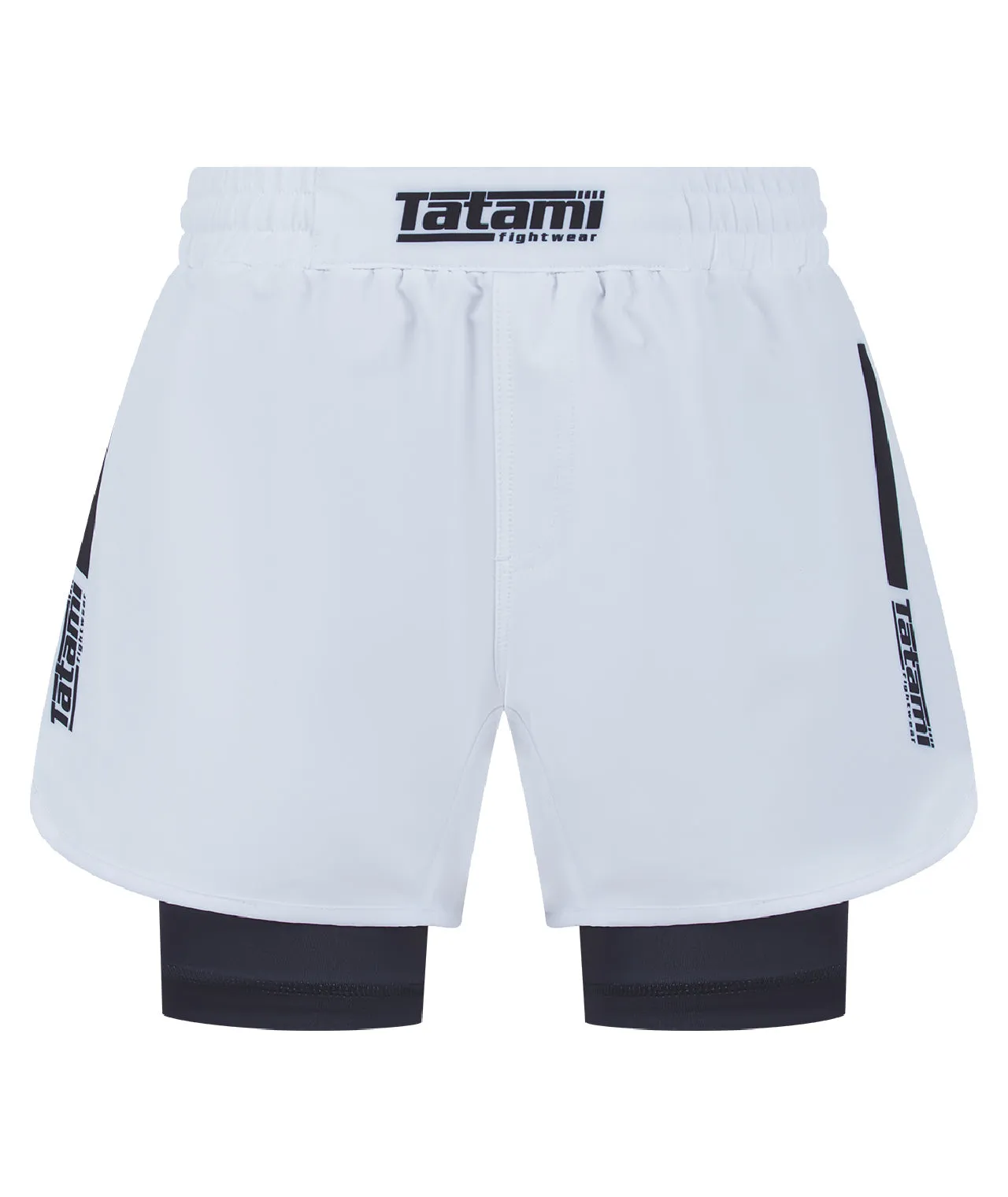 IBJJF Ranked Hybrid Shorts - Black & White