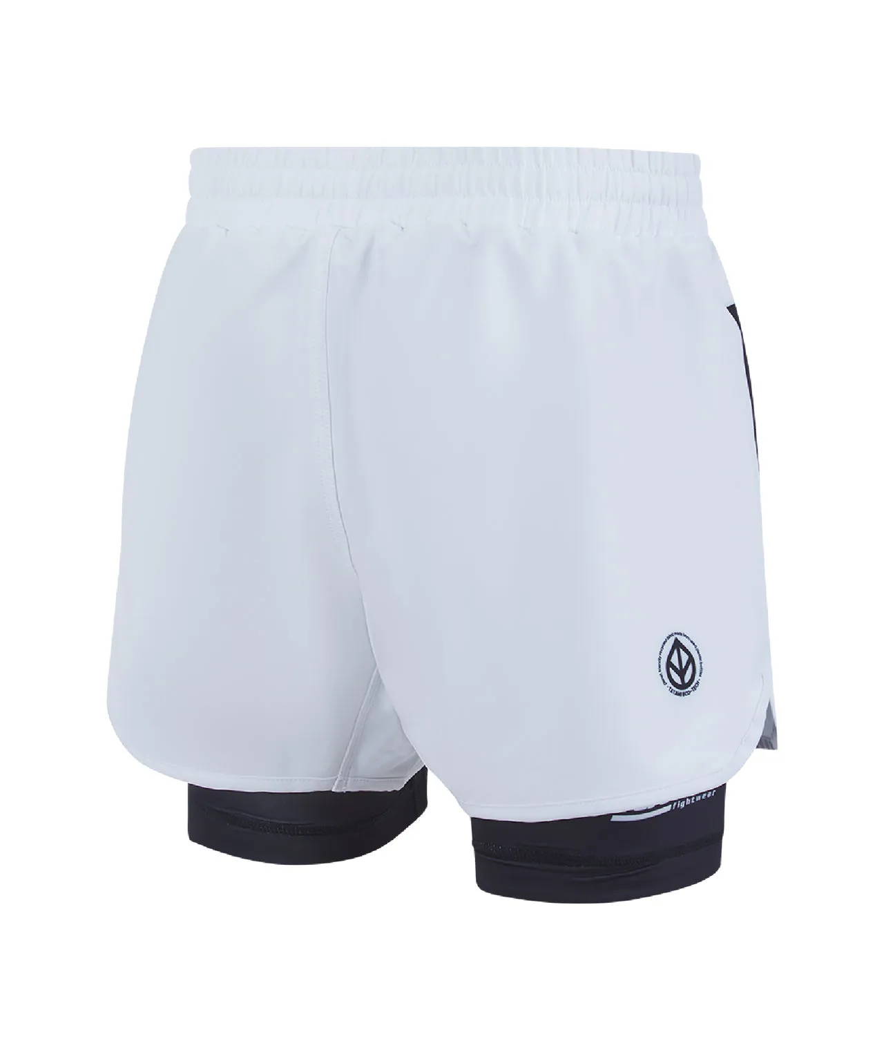 IBJJF Ranked Hybrid Shorts - Black & White