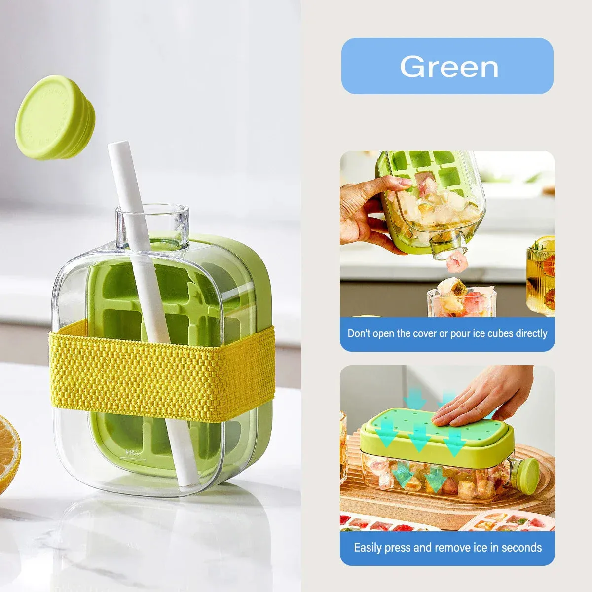 IceQuick | One-Press Portable Ice Maker Bottle