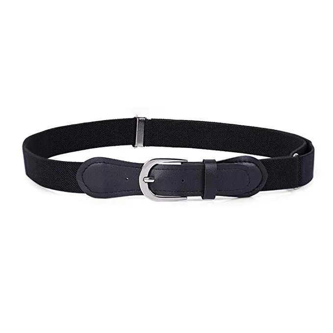 JASGOOD Kids Elastic Adjustable Belts, Stretch Belts for Boys and Girls with Leather Closure