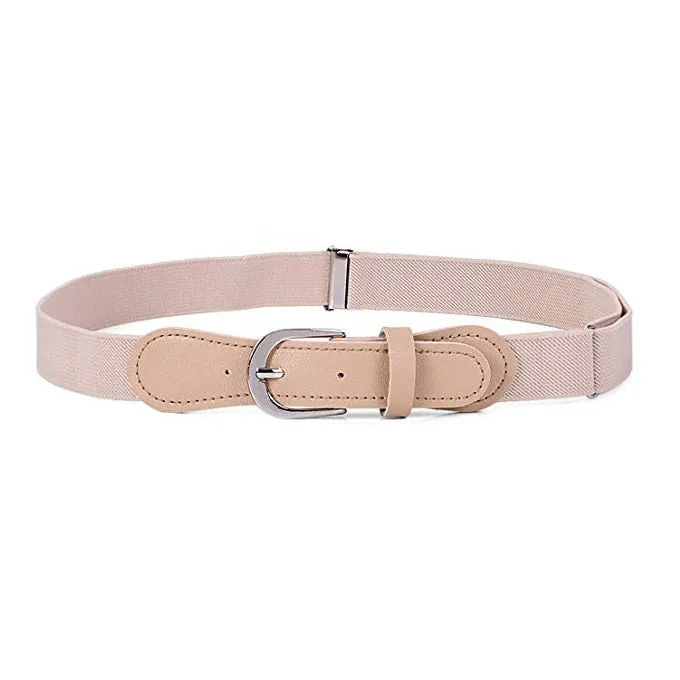 JASGOOD Kids Elastic Adjustable Belts, Stretch Belts for Boys and Girls with Leather Closure