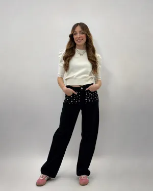 Jeans con brillantini