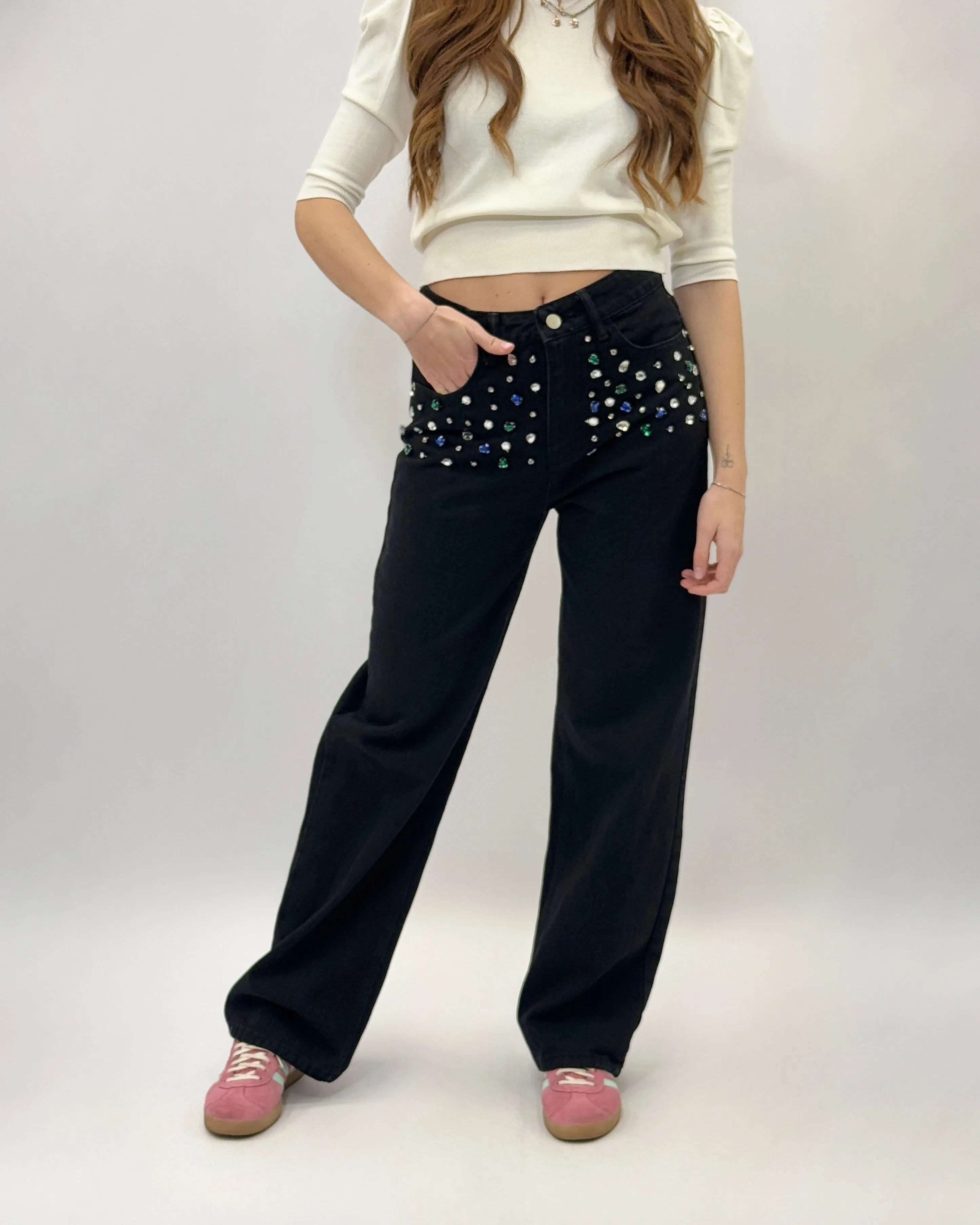 Jeans con brillantini