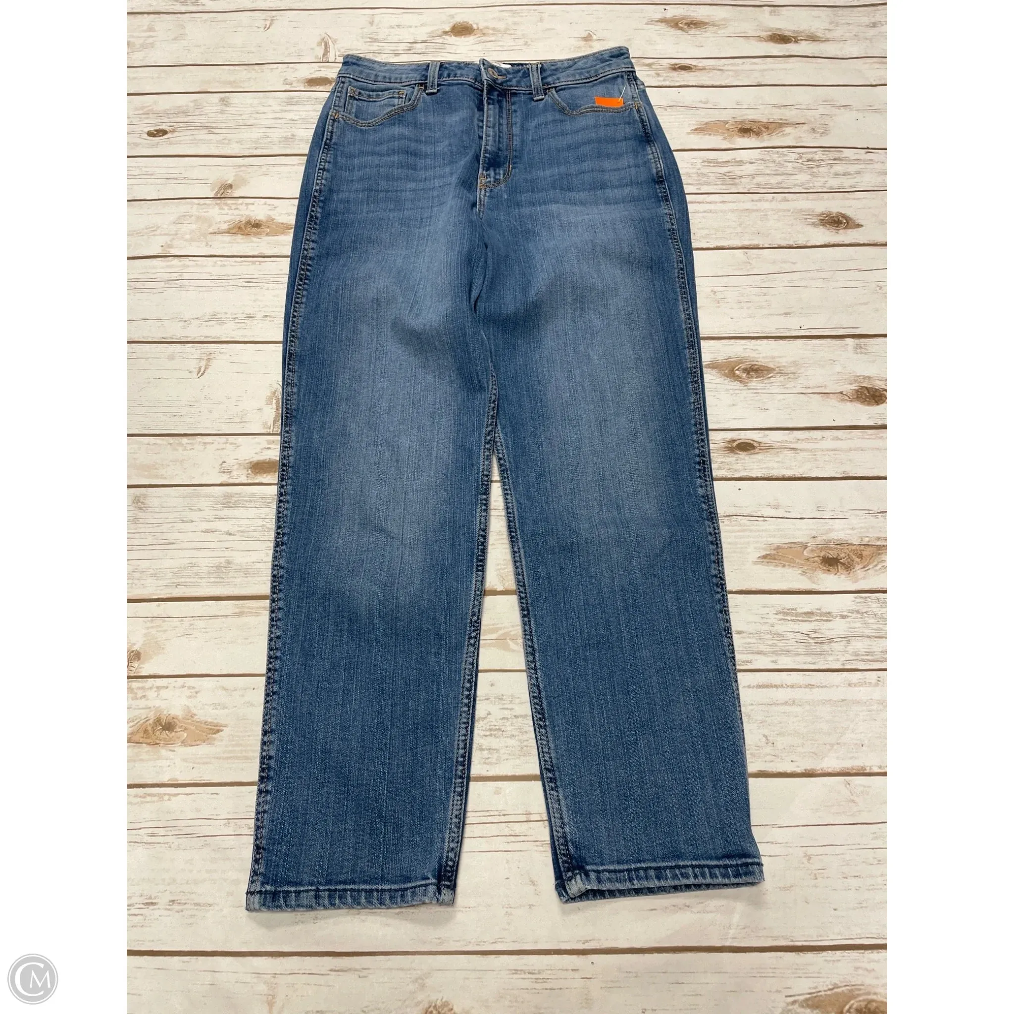 Jeans Straight By Abercrombie And Fitch In Blue Denim, Size: 6