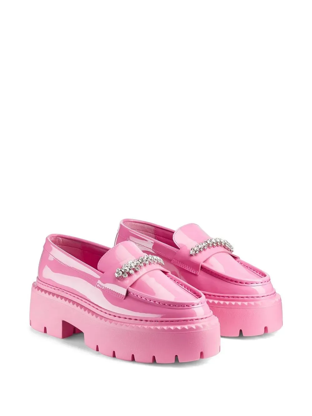 Jimmy Choo Bryer crystal leather loafers