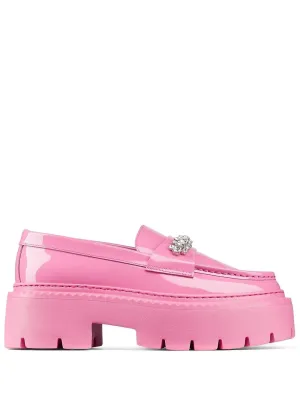 Jimmy Choo Bryer crystal leather loafers