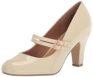 Journee Collection Women's WENDY-09 Pump, Beige, 7