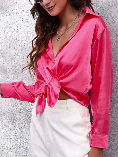 Karin | Silky Long Sleeve Women's Blouse