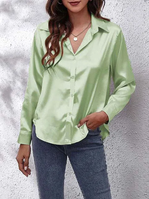 Karin | Silky Long Sleeve Women's Blouse