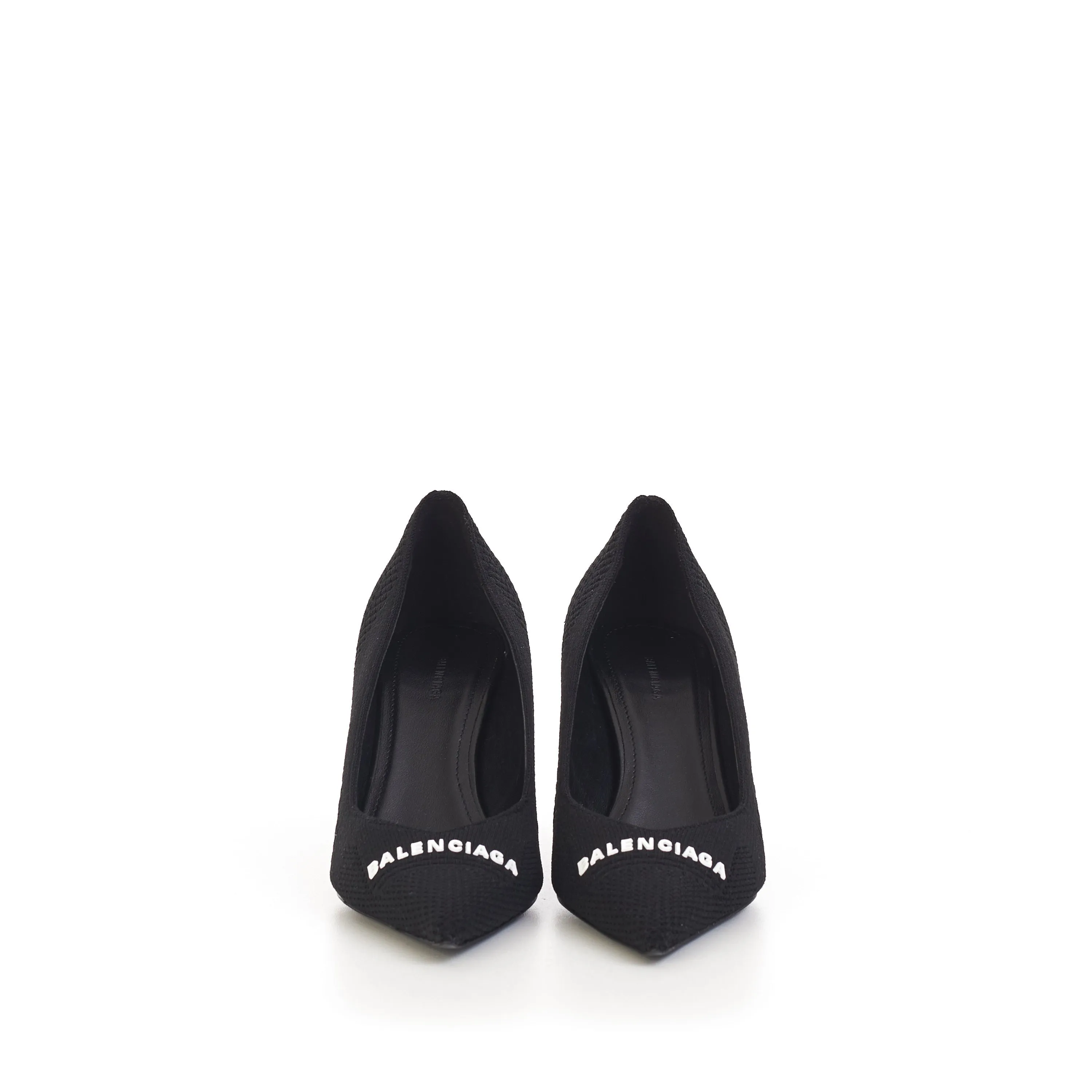 Knife Pumps In Black Textured Knit